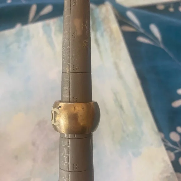 Chanel Metal Heart Ring SZ 7 - Picture 8 of 10